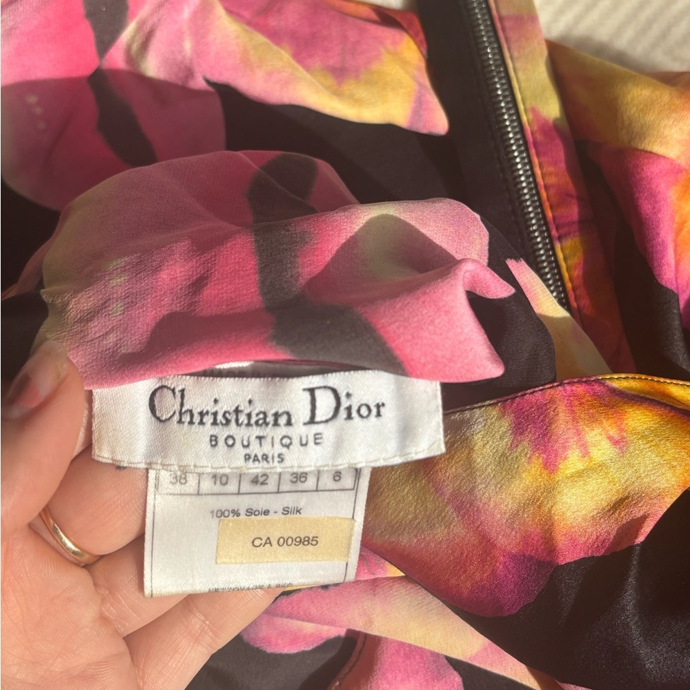 Christian Dior Lip Silk Cowl Neck Tank Top - Picture 6 of 6
